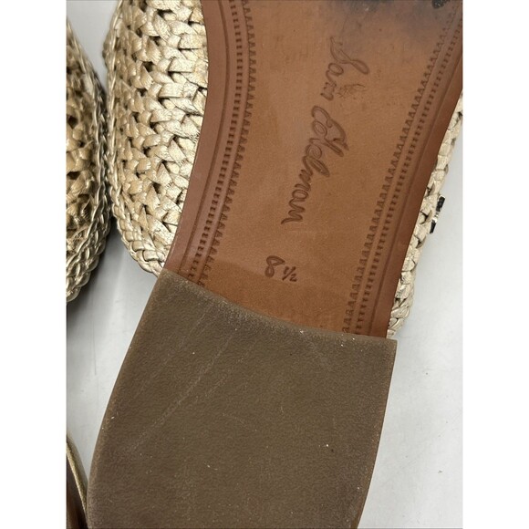 Sam Edelman Metallic Woven Gold Mesh Leona Mules Size 8.5 - Picture 9 of 10